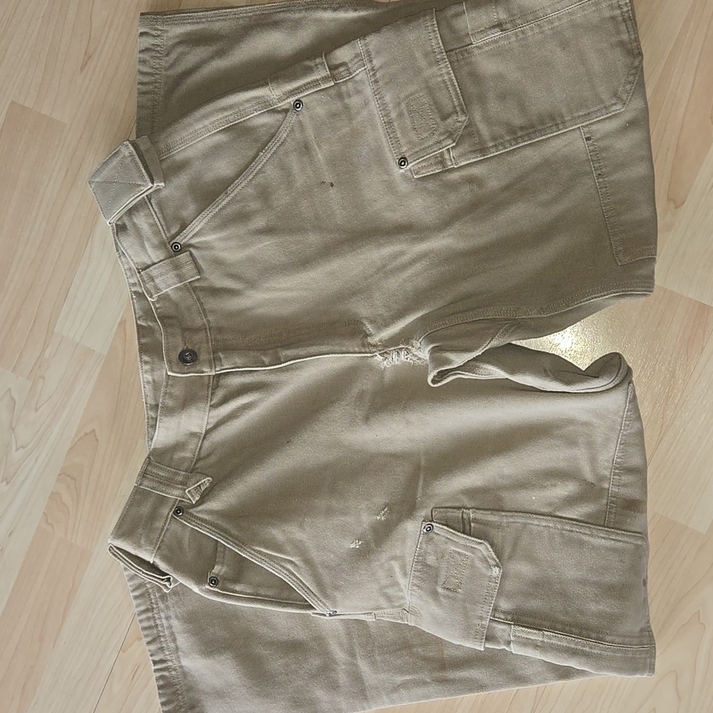 Deluth Tan Cargo Double Knee Well Loved Pants Size 30